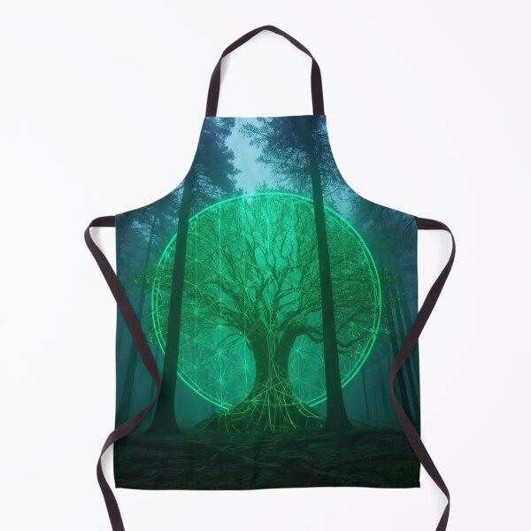 Item preview, Glowing Emerald Tree Portal in Misty Pine Forest designed and sold by monkeybusiness.pt.