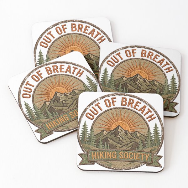 Item preview, Out of Breath Hiking Society Badge designed and sold by Amazing Graphics.