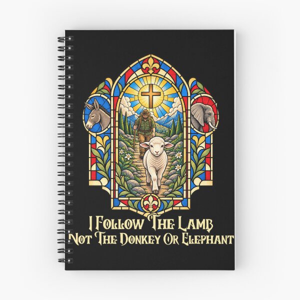 Item preview, I Follow The Lamb Not The Donkey Or Elephant Stained Glass designed and sold by GibasVisuals.