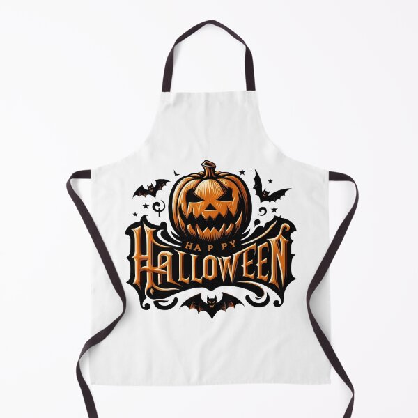 Item preview, Spooky Happy Halloween Typography with Jack-o'-Lantern and Flying Bats    designed and sold by interdesigner.