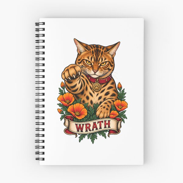 Item preview, Wrath Seven Deadly Sins Bengal Cat  designed and sold by Old's Cool Cat Studio.