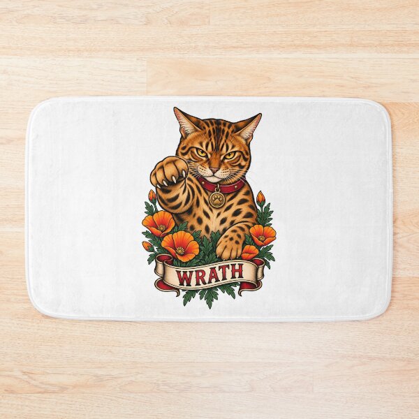 Item preview, Wrath Seven Deadly Sins Bengal Cat  designed and sold by Old's Cool Cat Studio.
