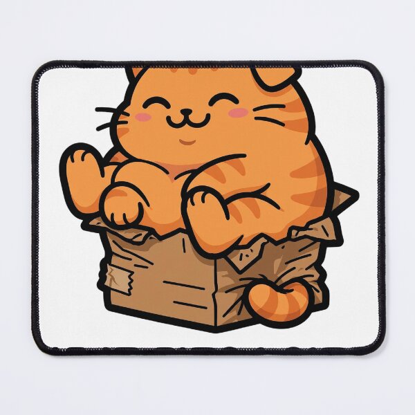 Item preview, If It Fits I Sits Funny Cat in Box Sticker designed and sold by dostielee.