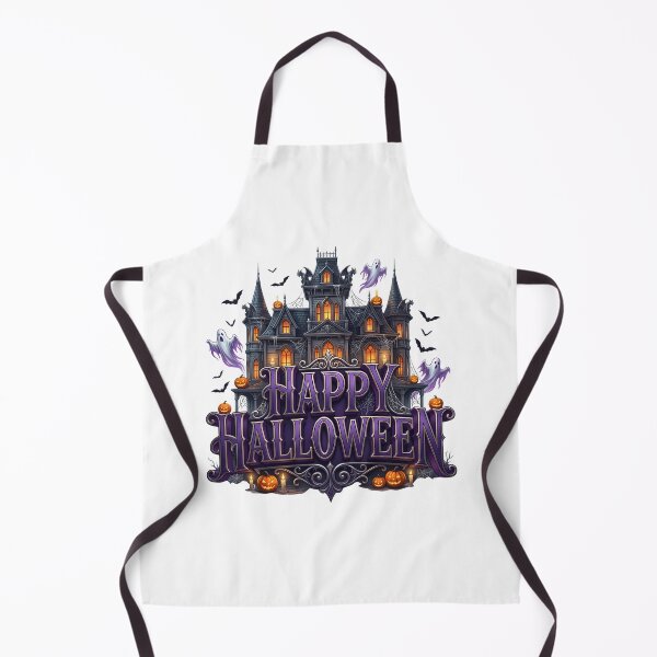 Item preview, Spooky Happy Halloween Gothic Mansion with Ghosts and Jack-o'-Lanterns    designed and sold by interdesigner.