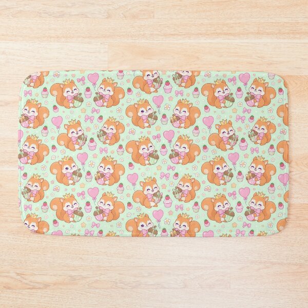 Item preview, Kawaii Birthday Baby Red Squirrel Pastel Pattern designed and sold by Soft Berry Studio.