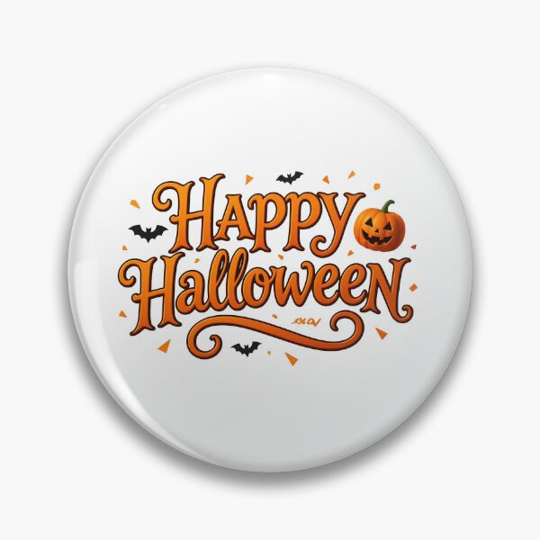 Item preview, Happy Halloween Typography with Smiling Jack-o'-Lantern and Flying Bats    designed and sold by interdesigner.