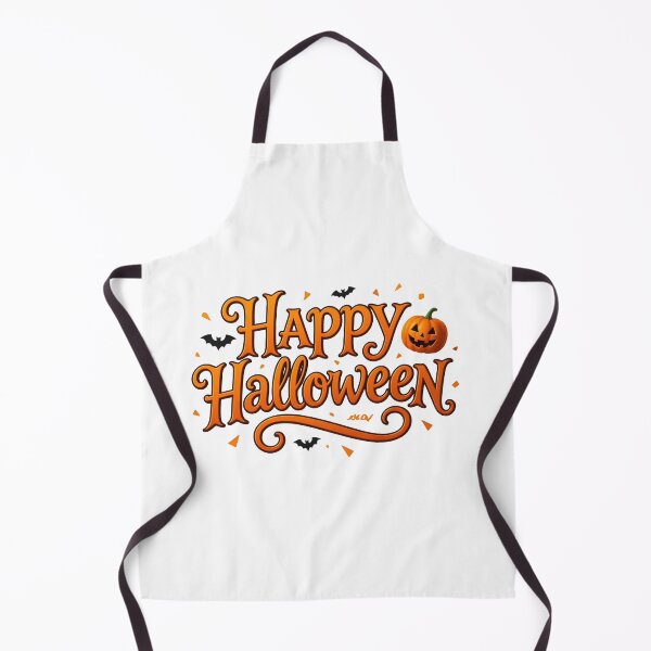 Item preview, Happy Halloween Typography with Smiling Jack-o'-Lantern and Flying Bats    designed and sold by interdesigner.