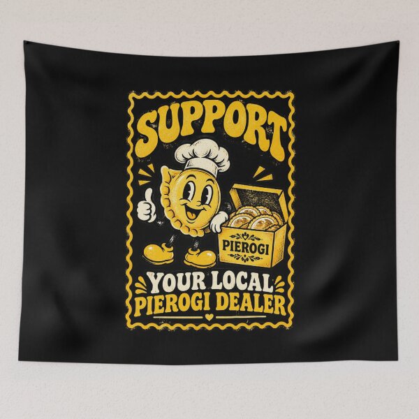 Item preview, Support Your Local Pierogi Dealer Funny Vintage Polish Food designed and sold by Whirx.