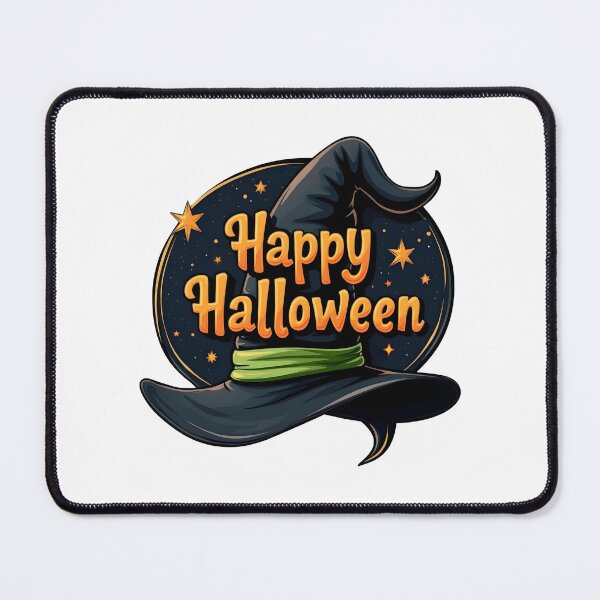 Item preview, Happy Halloween Witch Hat Emblem with Magical Night Sky and Stars    designed and sold by interdesigner.