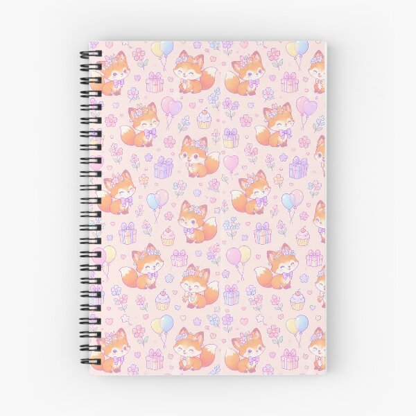 Item preview, Kawaii Birthday Baby Fox Pastel Pattern designed and sold by Soft Berry Studio.