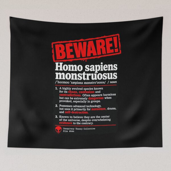 Item preview, Beware Homo Sapiens Monstruosus Definition Funny Sarcastic designed and sold by Whirx.
