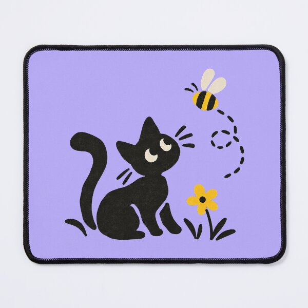Item preview, cat and bumble bee designed and sold by saranagliccuris.