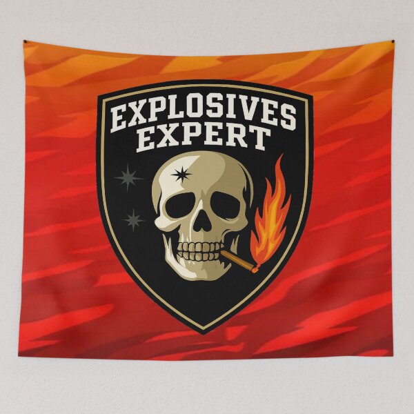 Aperçu de l'œuvre Expert en explosifs créée et vendue par Q Art & Design .