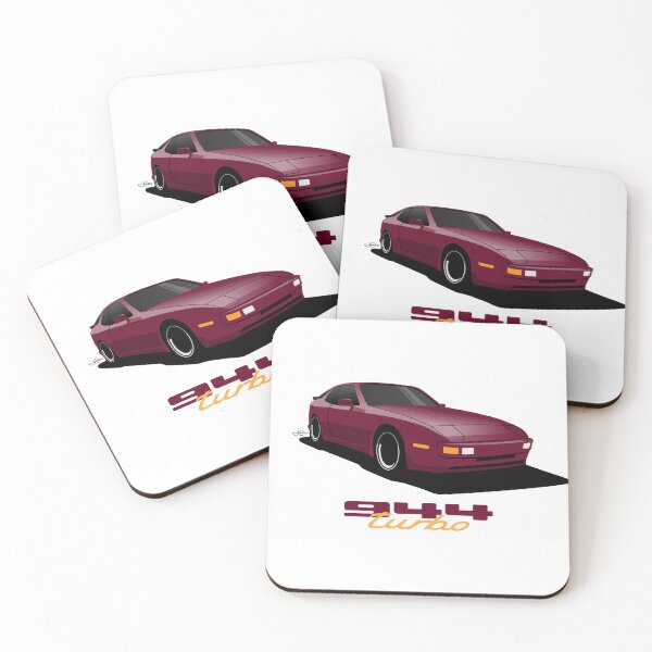 Item preview, 1986 Porsche 944 Zyclam Red Pearl illustration designed and sold by blackdogshop.