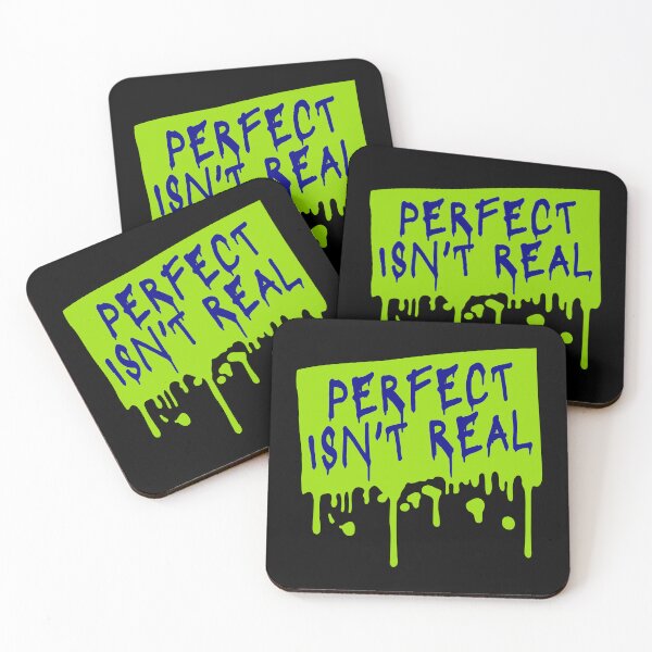 Item preview, Perfect isn't real Inspirational Slogan Logo Text designed and sold by shirt-o-mat.