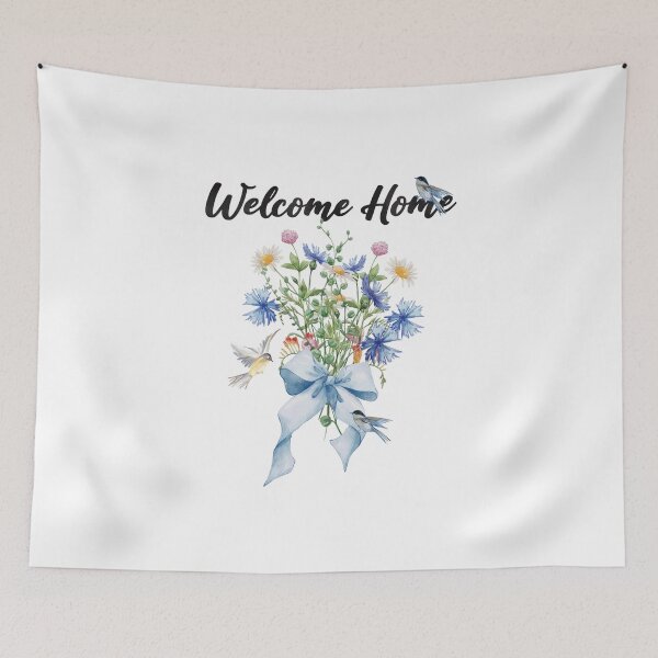 Item preview, Welcome Home with Wildflower Bouquet & Birds designed and sold by JeweledDesigns.