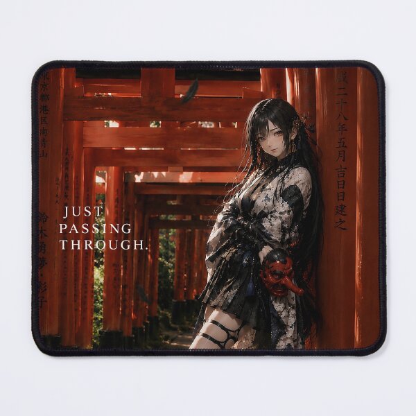 Item preview, Just Passing Through – Tengu Shrine Girl designed and sold by Neo Edo Studio.