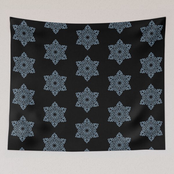 Item preview, Blue Snowflake Black Seamless Pattern ​2. Main Tag (Tagi Subiinaa) designed and sold by ​Jyoti Digital Artist.