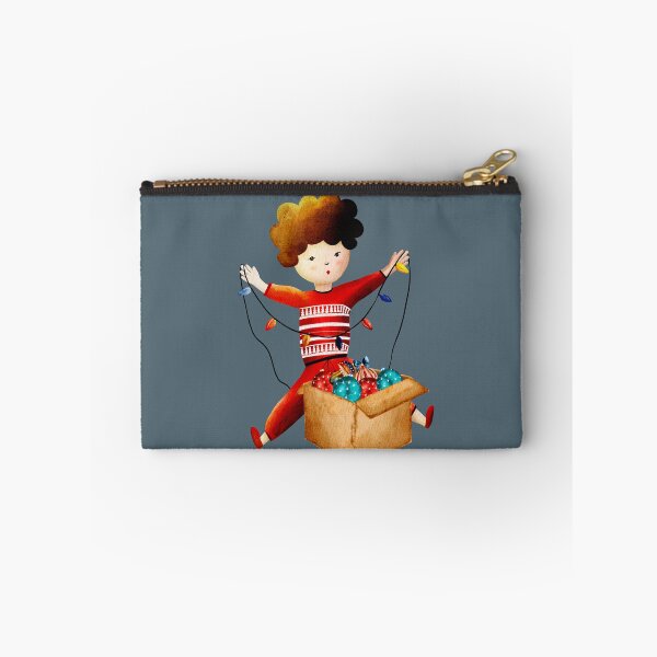 Item preview, Cute Boy with Christmas Lights Watercolor Art designed and sold by DigiBlossom.