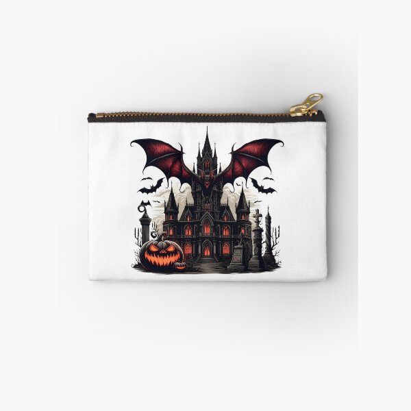 Item preview, Gothic Haunted Castle with Giant Vampire Bat and Glowing Jack-o'-Lantern    designed and sold by interdesigner.