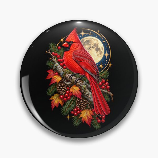 Item preview, Cardinal by Moon and Stars Celestial Night Bird Nature Design designed and sold by RockitBaby.