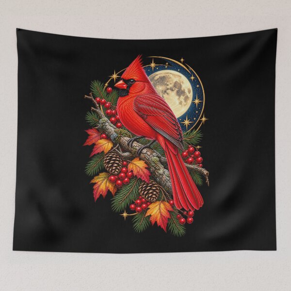 Item preview, Cardinal by Moon and Stars Celestial Night Bird Nature Design designed and sold by RockitBaby.