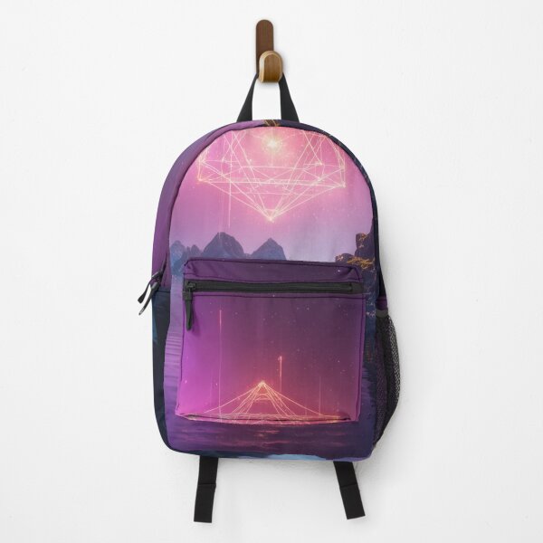 Item preview, Glowing Pink Metatrons Cube Under Northern Lights Aurora designed and sold by monkeybusiness.pt.