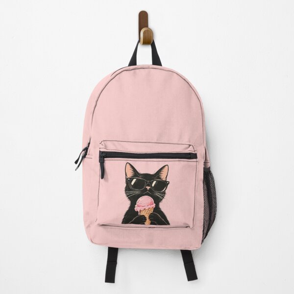 Item preview, Black cat with ice cream cone designed and sold by anytka.