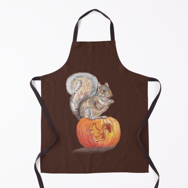 Item preview, Cute Squirrel on Pumpkin Autumn Fall Wildlife Art designed and sold by Dina's Fine Arts.