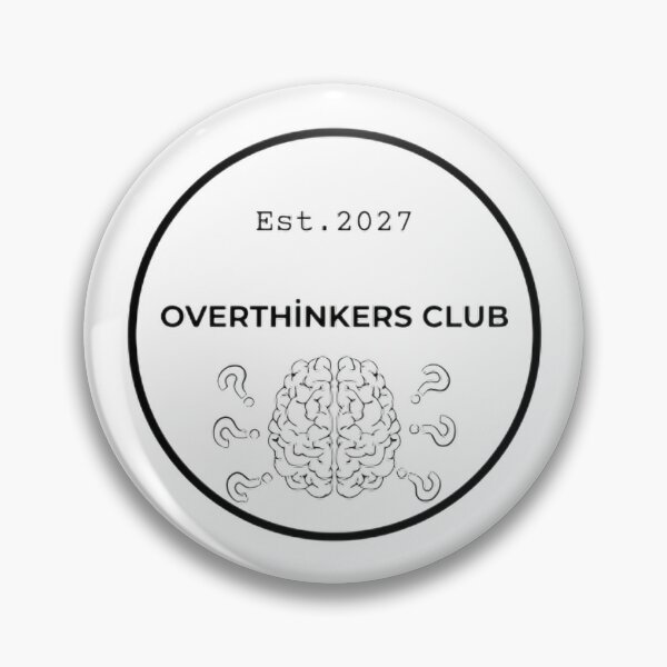 Item preview, Overthinkers Club Funny Aesthetic Brain - Minimalist Cute Retro Club Design designed and sold by NovaVesta.