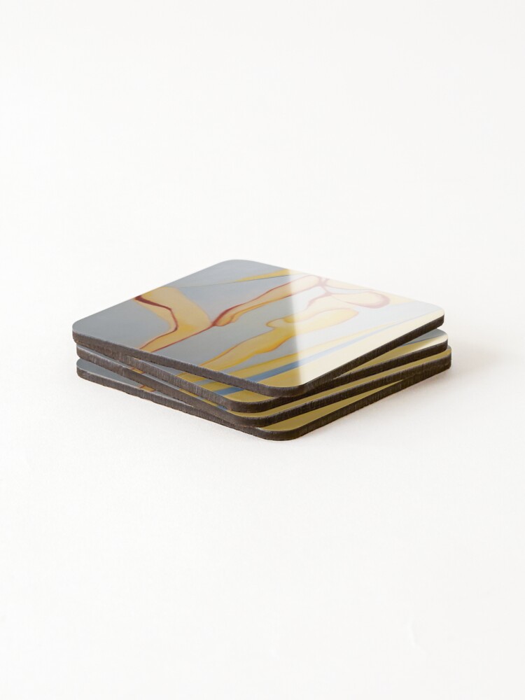 Thumbnail 4 of 5, Coasters (Set of 4), The Kiss designed and sold by RoderickArtDC.