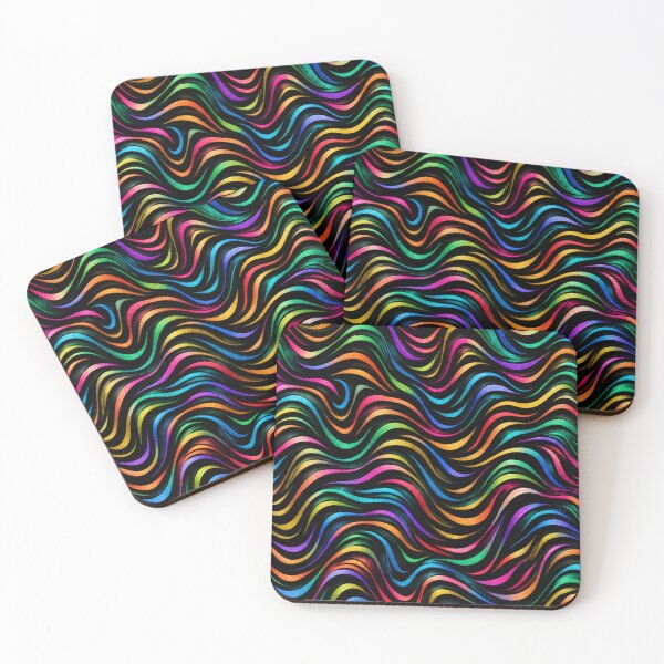 Item preview, Sparkling Rainbow Zebra Waves designed and sold by annenambiro.
