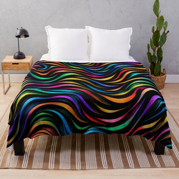 Item preview, Sparkling Rainbow Zebra Waves designed and sold by annenambiro.