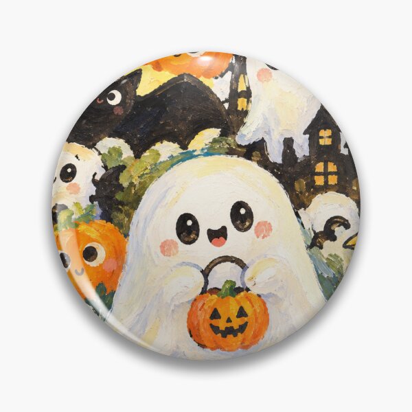 Item preview, Adorable Ghost & Pumpkin Halloween designed and sold by sandysuared.