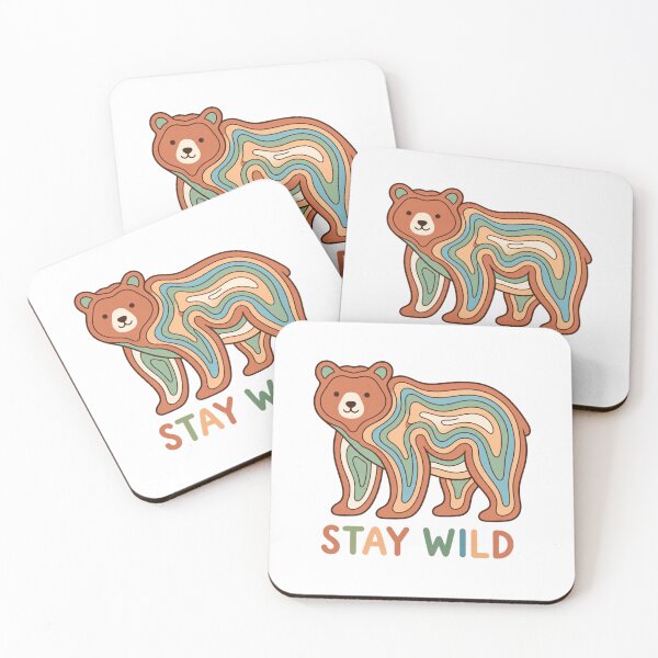 Item preview, Stay Wild | Cute Retro Bear Topographic Adventure Art designed and sold by MrDev.
