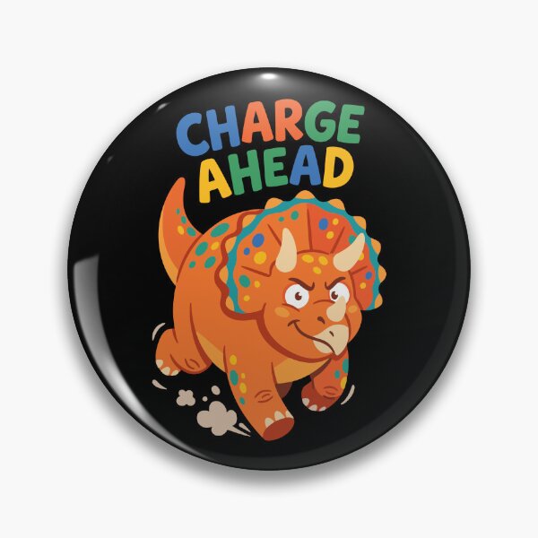 Item preview, Cute Triceratops Dinosaur Charge Ahead Cartoon designed and sold by Chillo tees.