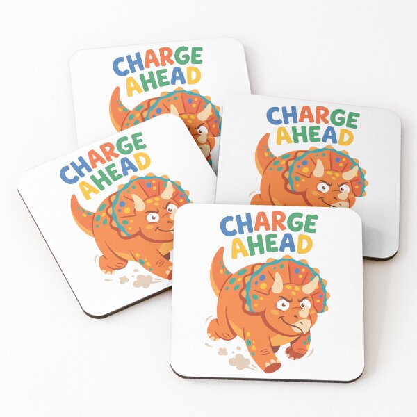 Item preview, Cute Triceratops Dinosaur Charge Ahead Cartoon designed and sold by Chillo tees.