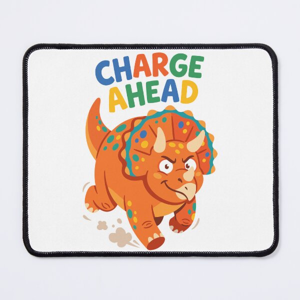 Item preview, Cute Triceratops Dinosaur Charge Ahead Cartoon designed and sold by Chillo tees.