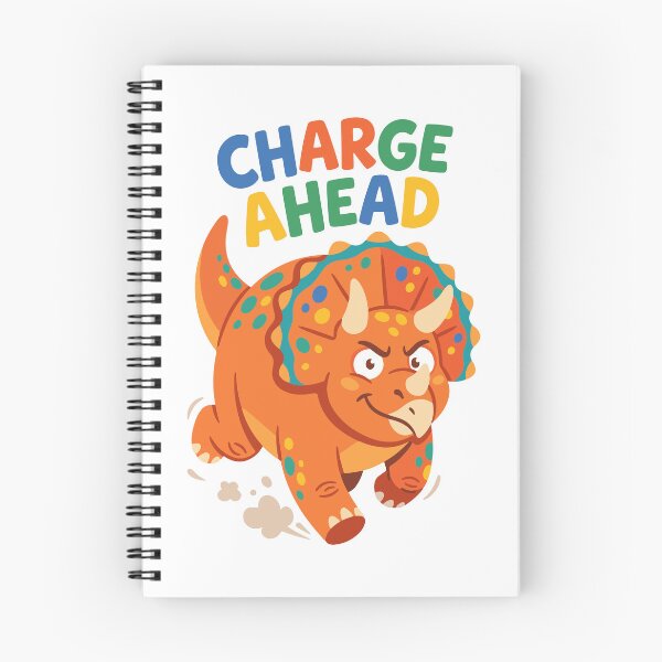 Item preview, Cute Triceratops Dinosaur Charge Ahead Cartoon designed and sold by Chillo tees.