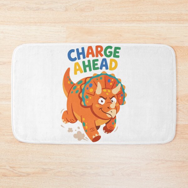 Item preview, Cute Triceratops Dinosaur Charge Ahead Cartoon designed and sold by Chillo tees.