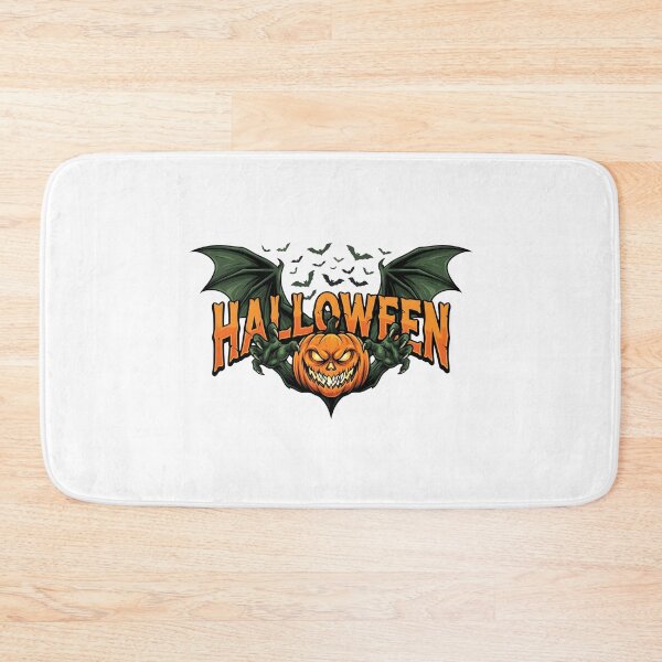 Item preview, Spooky Halloween Pumpkin Monster with Bat Wings and Flying Bats    designed and sold by interdesigner.