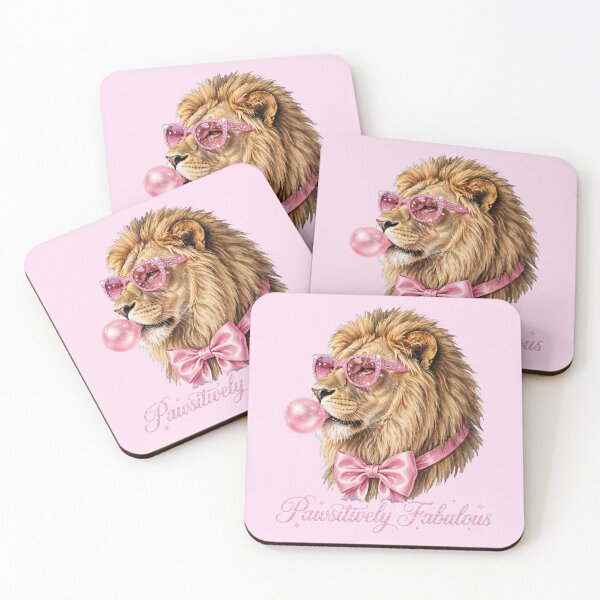 Item preview, Pawsitively Fabulous Lion - Cute Pink Coquette Lion designed and sold by Vibe-Vary.