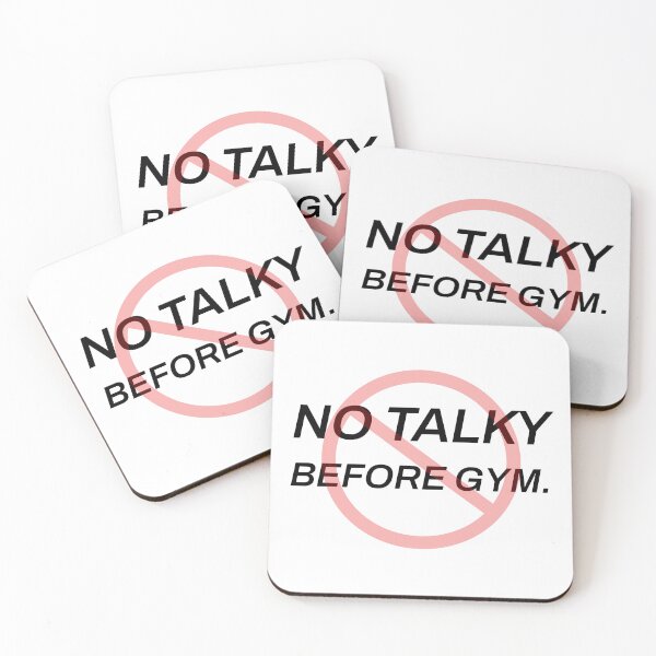 Item preview, No Talky Before Gym Funny Introvert Workout T-Shirt designed and sold by TeeheesAndCo.