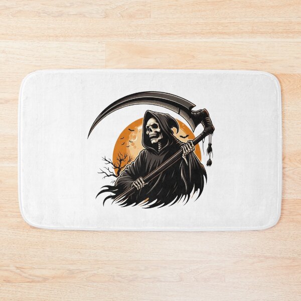 Item preview, Sinister Grim Reaper with Scythe Under Orange Full Moon    designed and sold by interdesigner.