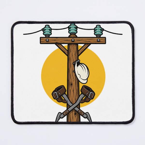 Item preview, Lineman Utility Pole with Climbing Gaffs and Insulators designed and sold by eignvalue.