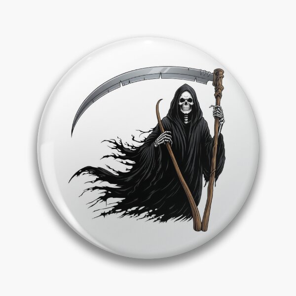 Item preview, Grim Reaper Phantom Holding Scythe in Hooded Cloak Vector    designed and sold by interdesigner.