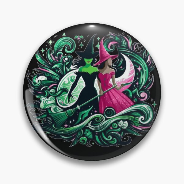 Item preview, Green and Pink Witch Friends Magical Silhouette designed and sold by NerdiPop.