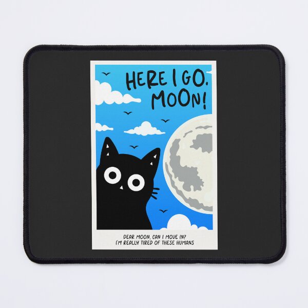 Item preview, Here I Go, Moon! – A Cat’s Lunar Adventure designed and sold by DibujandoPorfa.