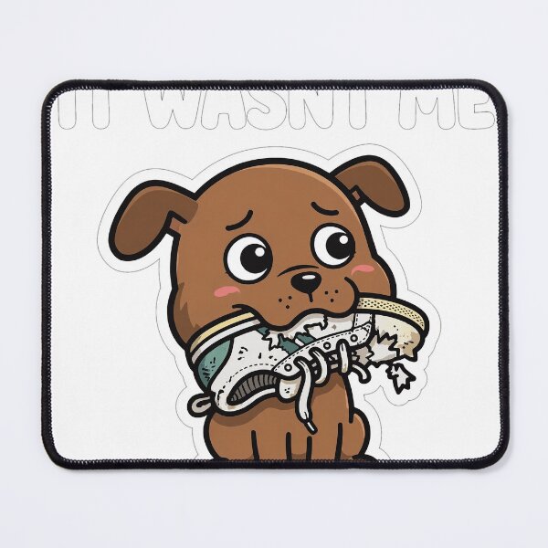 Item preview, It Wasn't Me Guilty Dog Chewed Shoe Funny Sticker designed and sold by dostielee.