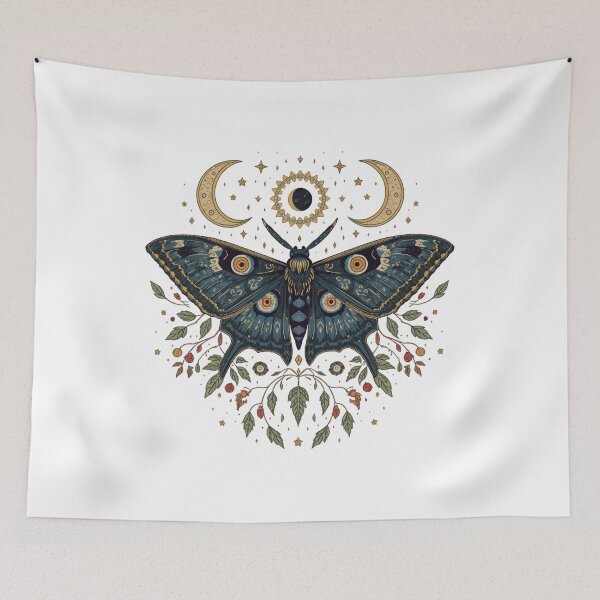Item preview, Lunar Garden Moth designed and sold by catcurio.